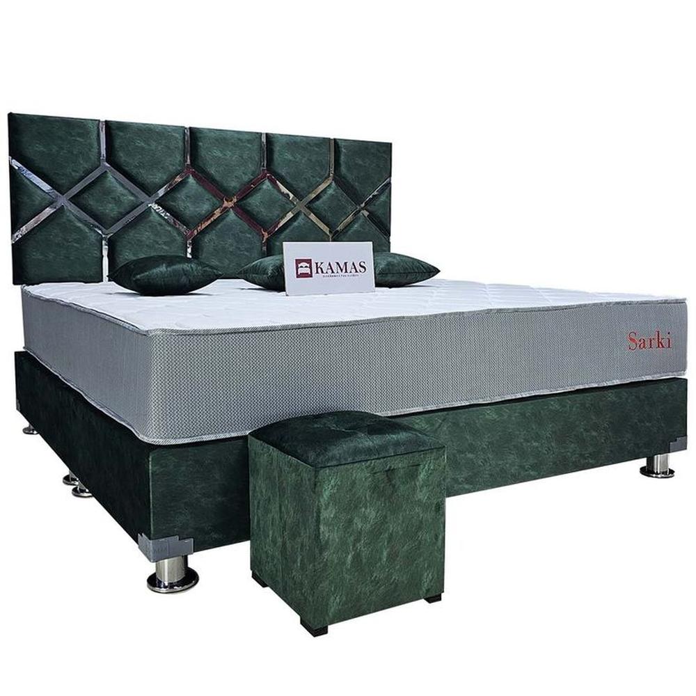 DORMITORIO KAMAS KING SARKI + CABECERA AÉREA TORTUN - VERDE PACAY ...