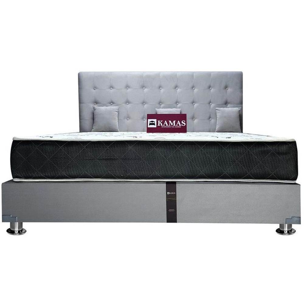 DORMITORIO KAMAS KING SARKI + CABECERA AÉREA CUADROS 1 - GRIS Gris DORMITORIO KAMAS KING SARKI + CABECERA AÉREA CUADROS 1 - GRIS Gris