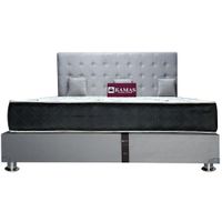 DORMITORIO KAMAS KING SARKI + CABECERA AÉREA CUADROS 1 - GRIS