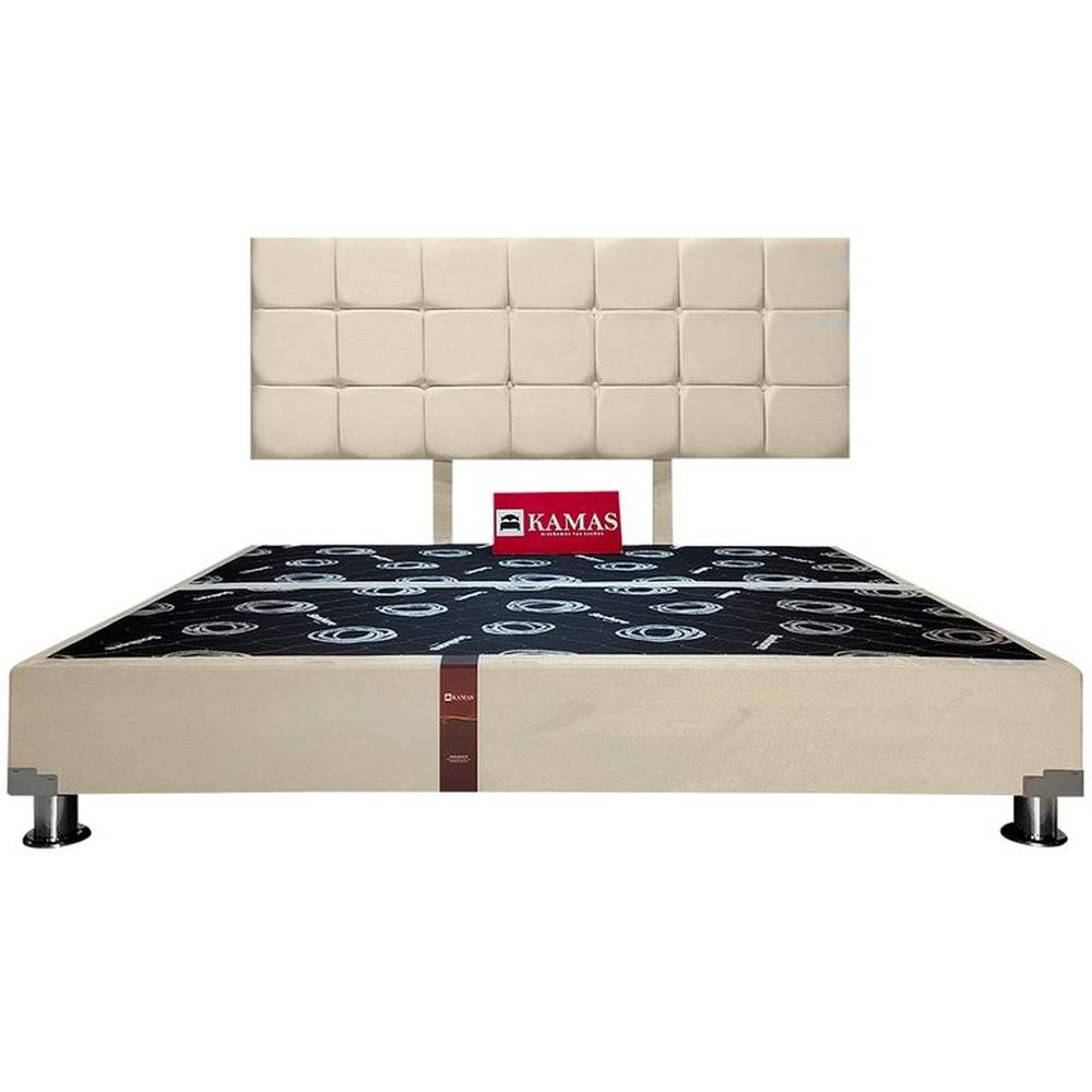 CAMA TARIMA KAMAS KING + CABECERA AÉREA CUADROS 2 - ARENA CLARO Beige CAMA TARIMA KAMAS KING + CABECERA AÉREA CUADROS 2 - ARENA CLARO Beige