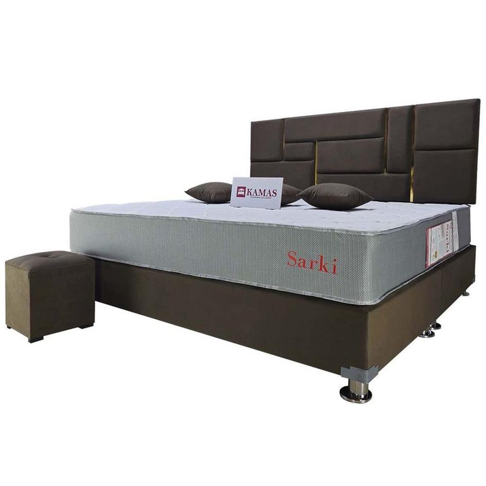 DORMITORIO KAMAS KING SARKI + CABECERA AÉREA MOKI - CHOCOLATE Marrón DORMITORIO KAMAS KING SARKI + CABECERA AÉREA MOKI - CHOCOLATE Marrón