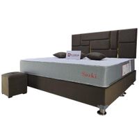 DORMITORIO KAMAS KING SARKI + CABECERA AÉREA MOKI - CHOCOLATE