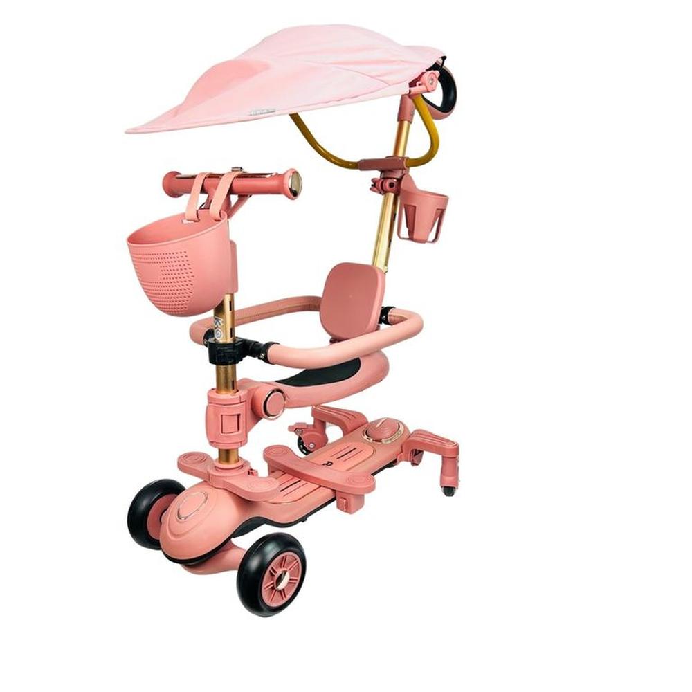 SCOOTER PARA NIÑA KODI 6 EN 1 CON TAPA SOL ROSADO