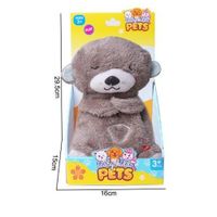 Peluche Nutria que Respira Musical Gris