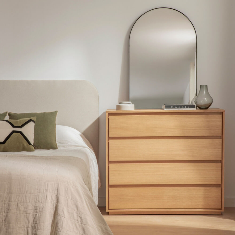 Cómoda Moderna Dione 4 Cajones Roble R&R MUEBLES