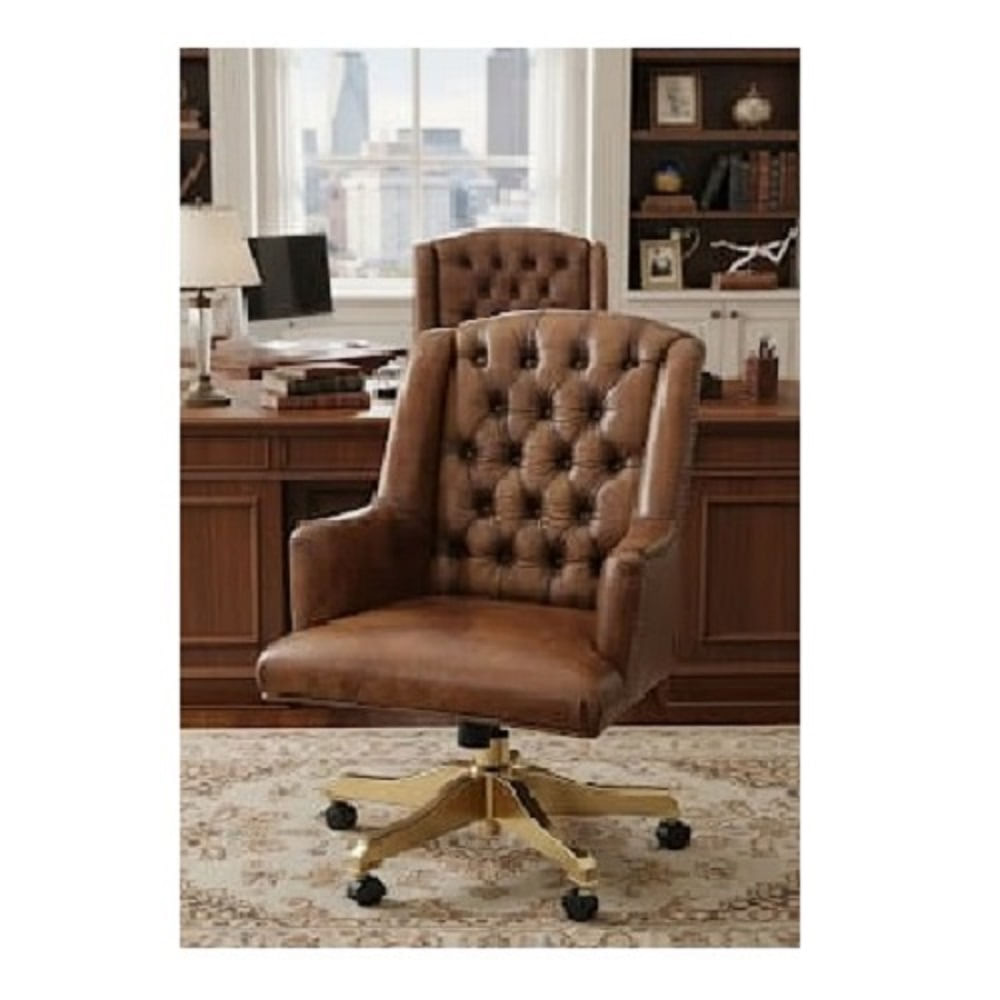 SILLA GERENCIA GIRATORIA OUTLET CYBER MOBILIAR CHESTERFIELD MARRON
