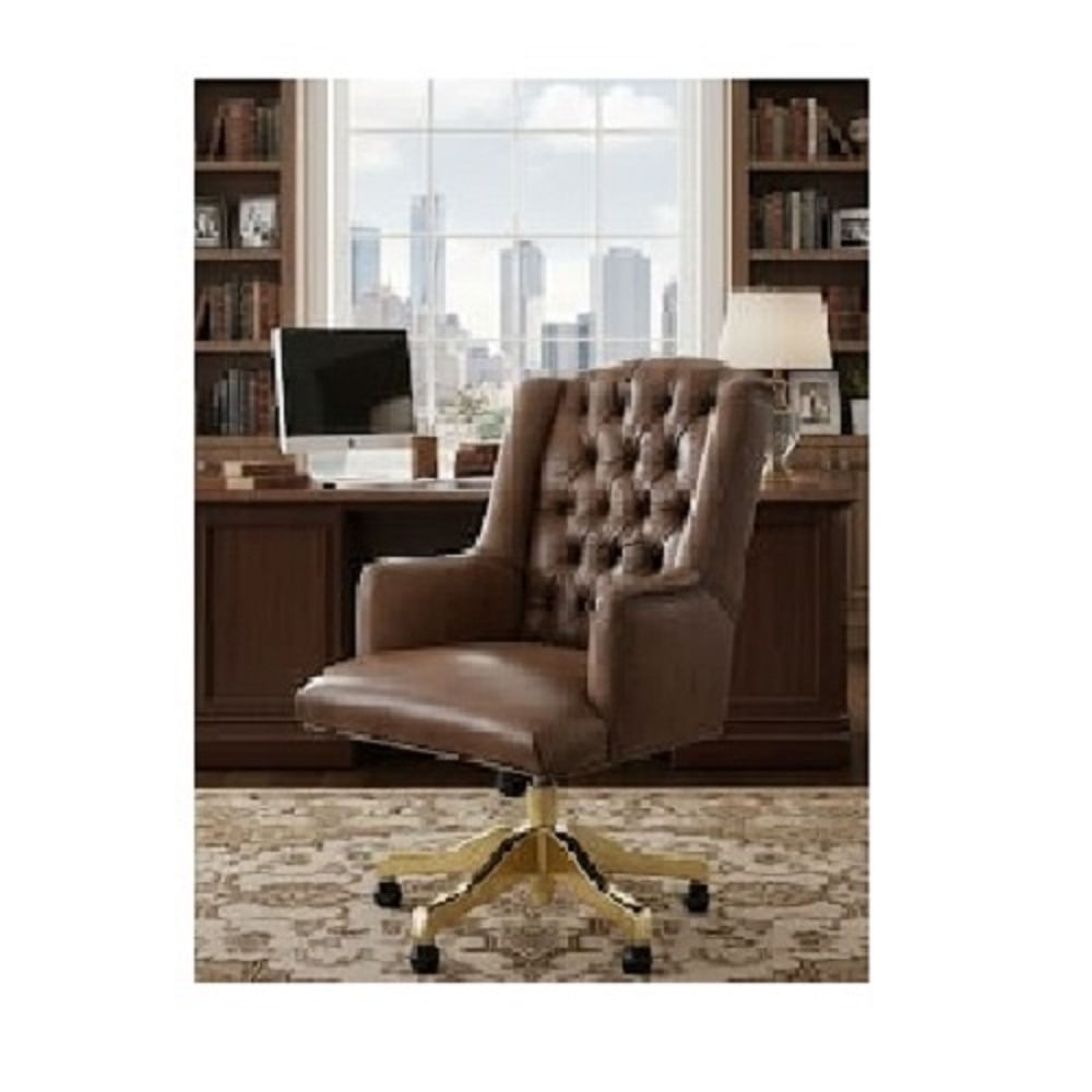 SILLA GERENCIA GIRATORIA OUTLET CYBER MOBILIAR CHESTERFIELD MARRON CLARO