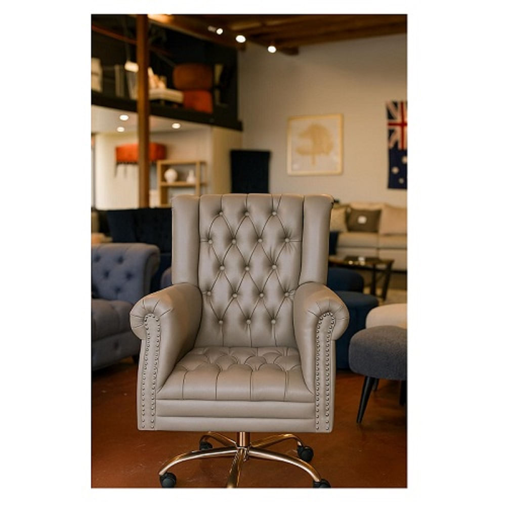 SILLA GERENCIA GIRATORIA OUTLET CYBER MOBILIAR CHESTERFIELD TABACO