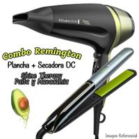 COMBO PLANCHA ALISADOR REMINGTON S12A Y SECADORA REMINGTON SHINE THERAPY D13A