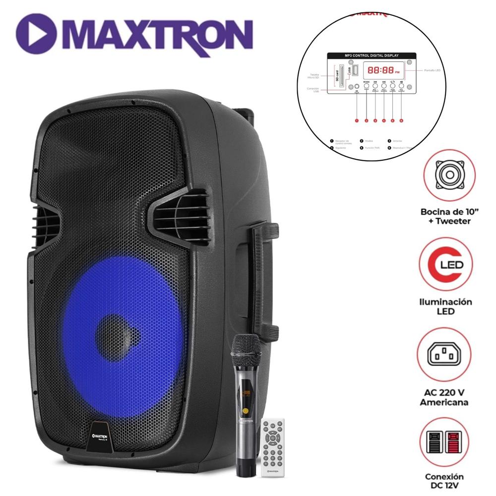Parlante Maxtron Merkury MX 1510 USB BT TWS Conex. AC / Micrófono