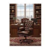 SILLA GERENCIA GIRATORIA OUTLET CYBER MOBILIAR CHESTERFIEL MARRON