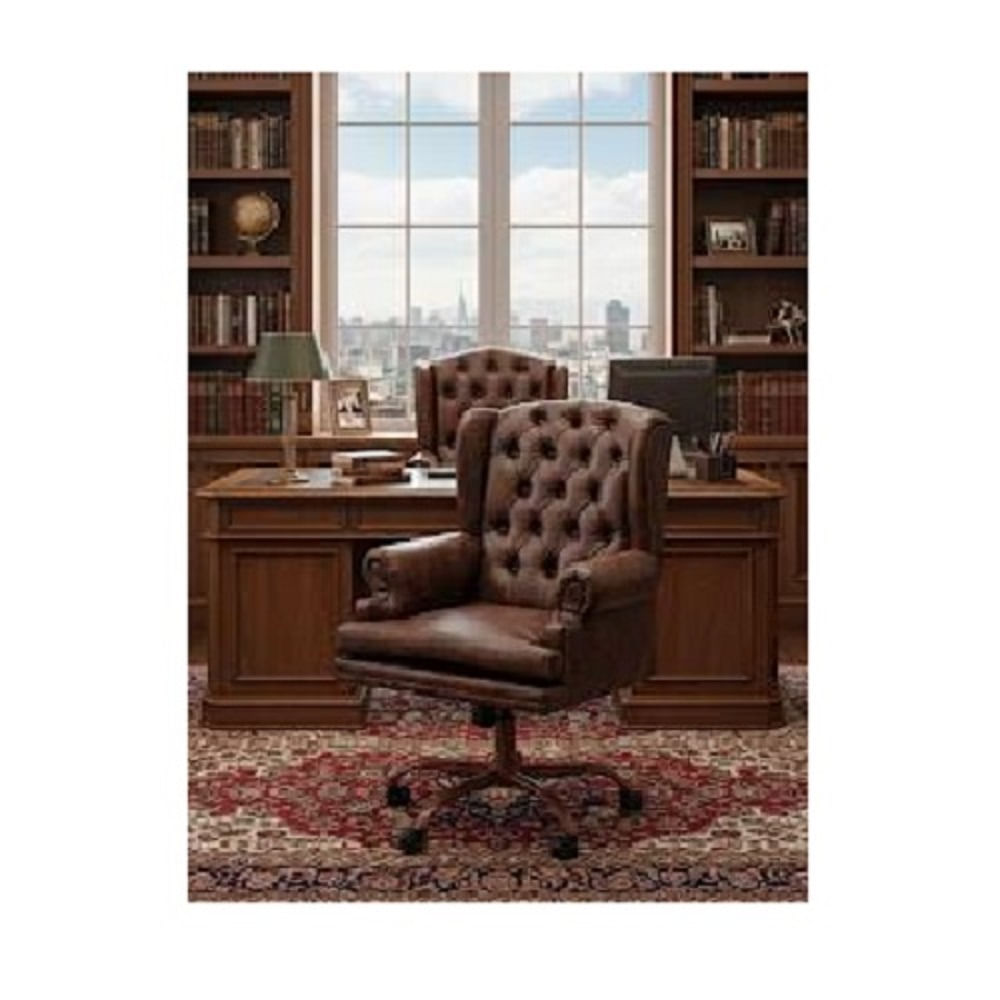 SILLA GERENCIA GIRATORIA OUTLET CYBER MOBILIAR CHESTERFIEL MARRON