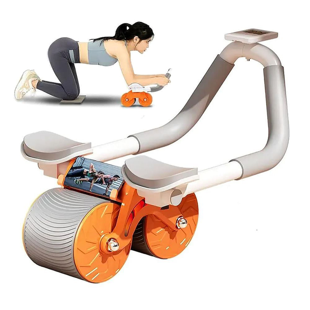 Rueda Abdominales Con Tablero Analogico Naranja