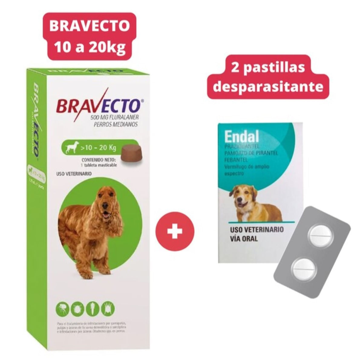 Antipulgas Bravecto para perros de 10 a 20 kg