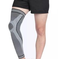 Rodillera larga con gel frontal y varillas laterales Genérico Gris Talla XL