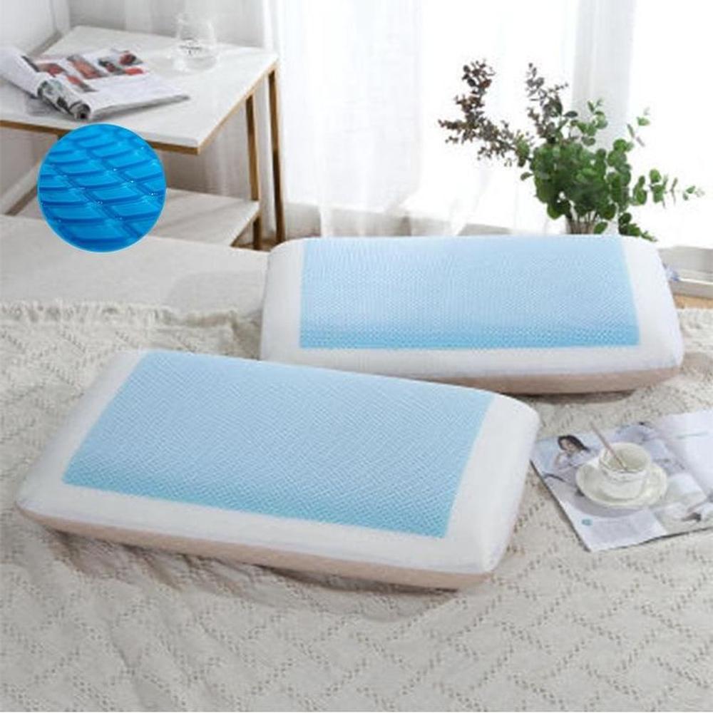 Par de Almohadas de espuma viscoelástica de Gel con funda