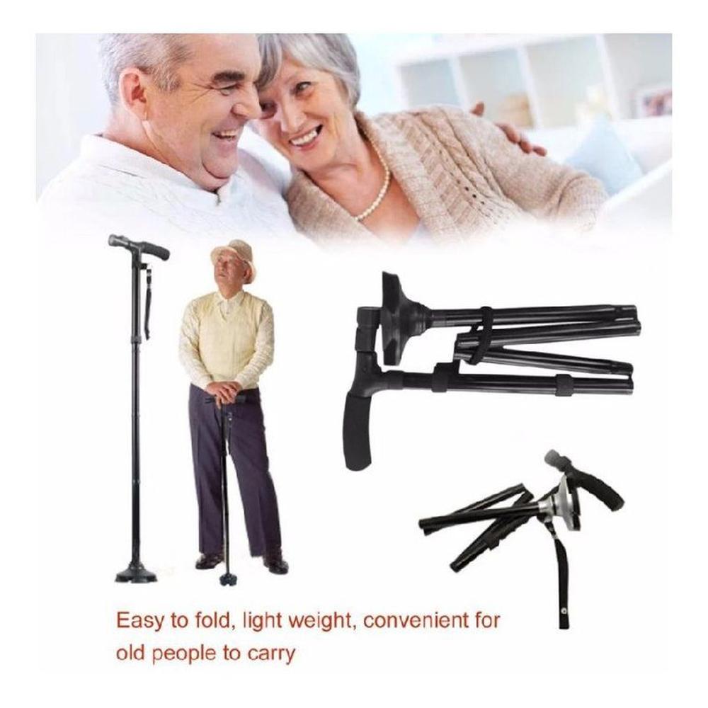 Bastón plegable ortopédico con luz led