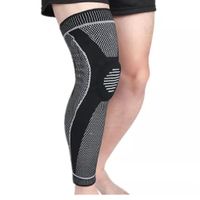 Rodillera larga con gel frontal y varillas laterales Genérico Negro Talla XL