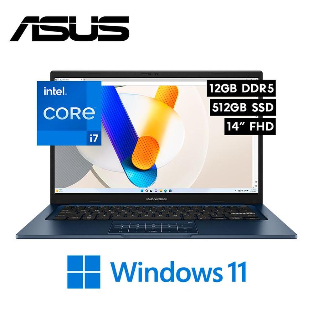 Laptop ASUS VivoBook 14 - Intel Core i7 1355U RAM 12GB Disco 512GB SSD 14? FHD Windows 11