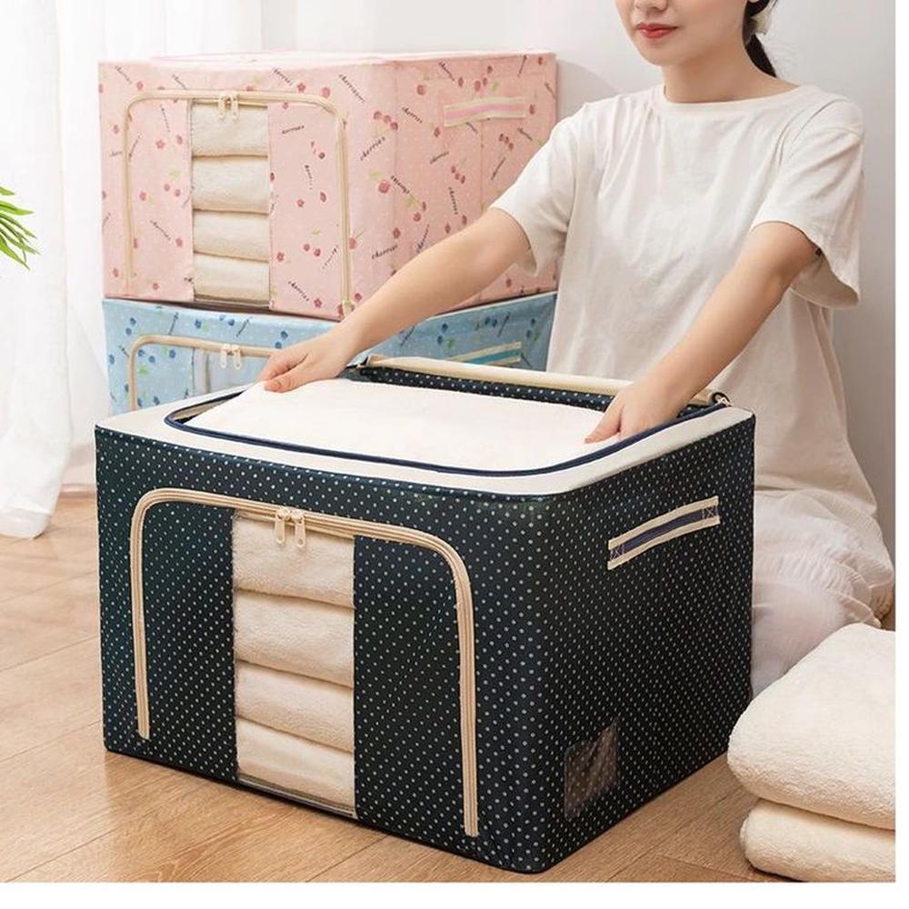 Caja de Almacenamiento Multifuncional Plegable 66 Litros AZUL