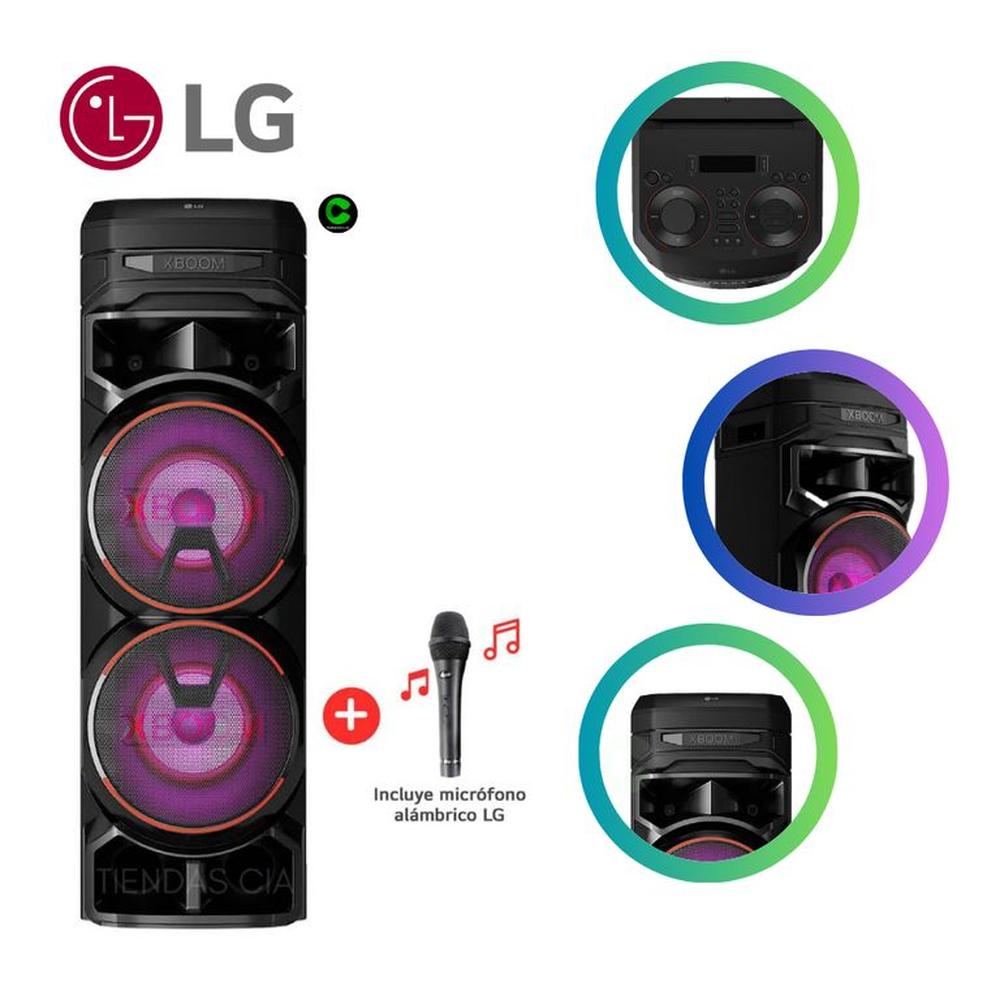 Torre de sonido LG XBOOM RNC9 Doble Woofer - Karaoke