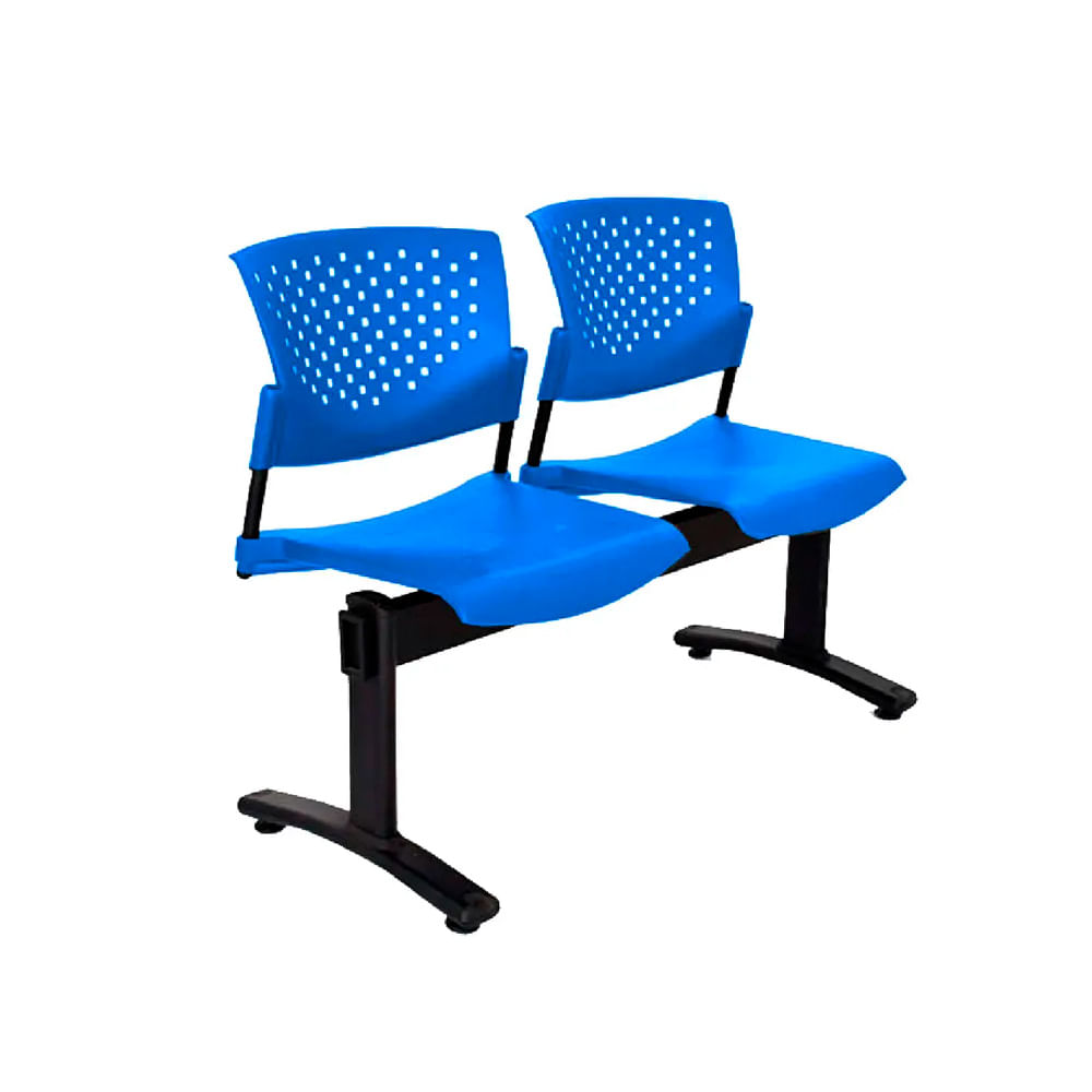 Banqueta De Espera Butterfly En - 2 Asientos Azul Ofideas