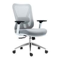 Silla Reclinable Smart Premium Be Gerente Blanco-Gris Ofideas