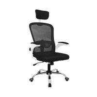 Silla Ergonómica Evok Brazos Abatibles Blanco/Negro Ofideas