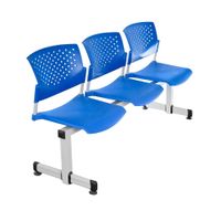 Banqueta De Espera Butterfly Eg 3 Asientos Azul Ofideas