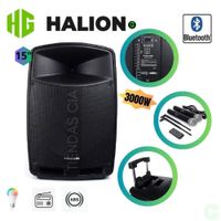 Parlante activo 15 halion PHA-15F - 2UHF - 3000w profesional