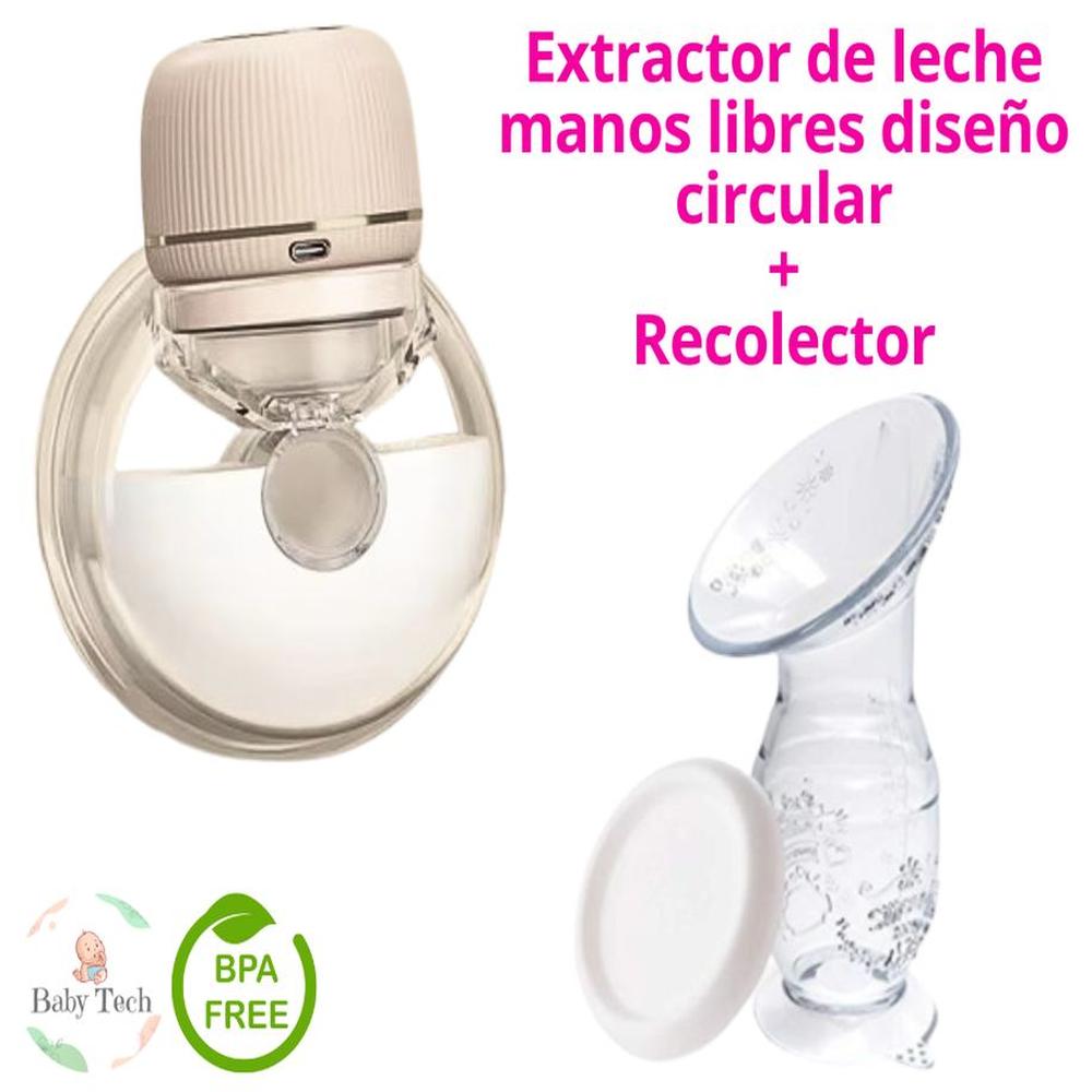 Extractor de Leche Manos Libres Diseño Circular Recolector