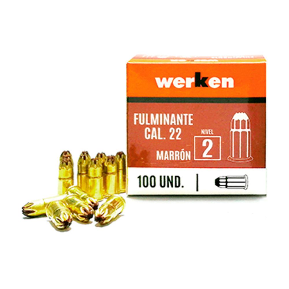 Fulminante marrón Cal. 22 x 100 unidades Werken