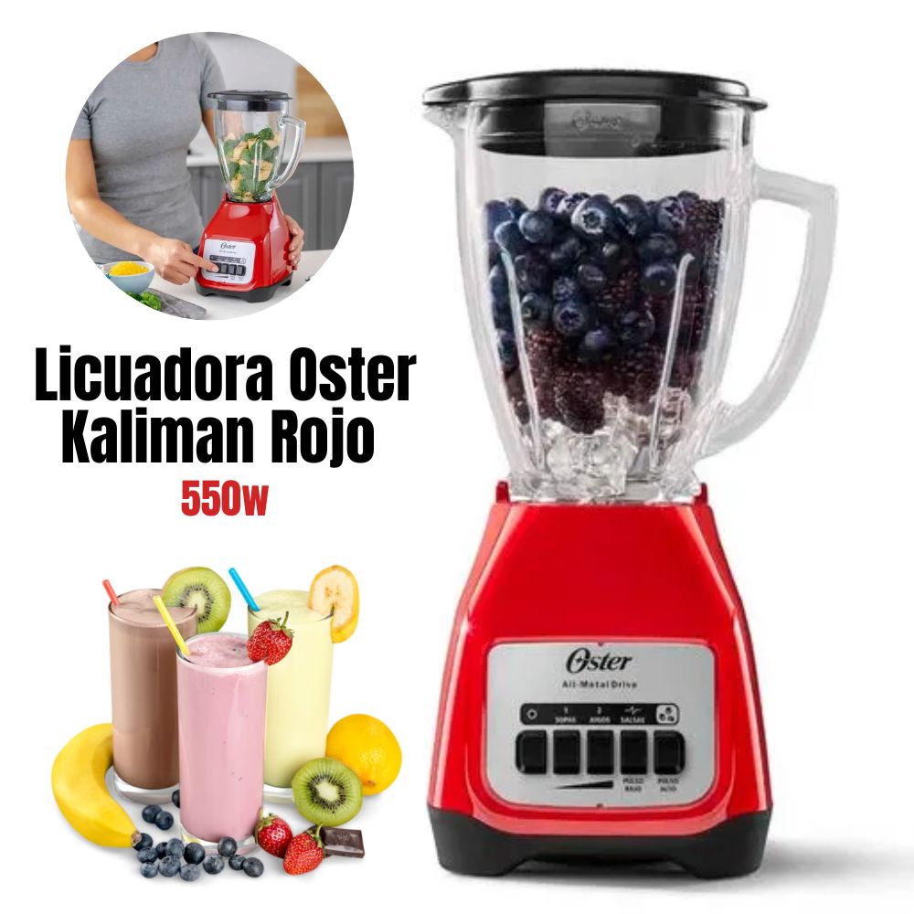 Licuadora Oster Kaliman 550W-Rojo