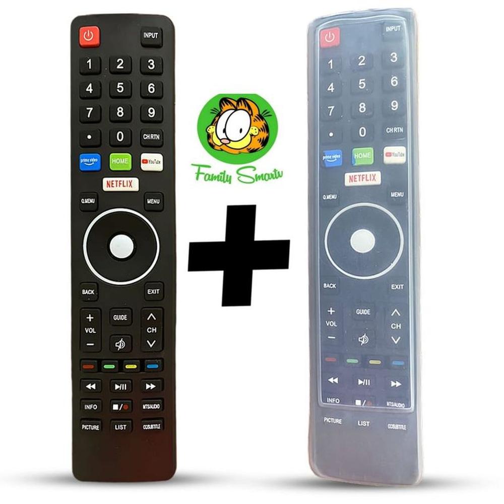 Control Remoto Generico Para Tv Smart Bgh + Funda Silicona Suave