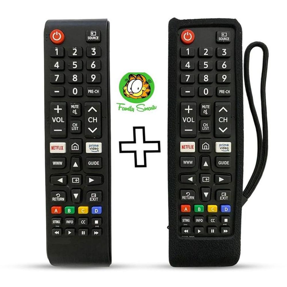 Control Remoto Para tv Samsung Smart Botón Amazon Prime Funda negra