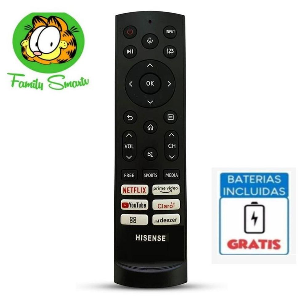 Control Remoto Generico Para Hisense Smart Tv 2022 + Pilas