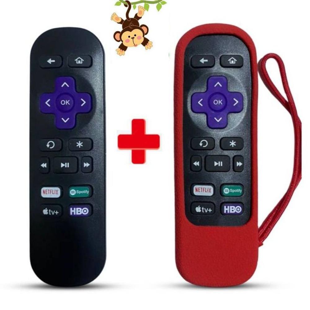 Control Remoto Roku Express Premiere Funda Roja