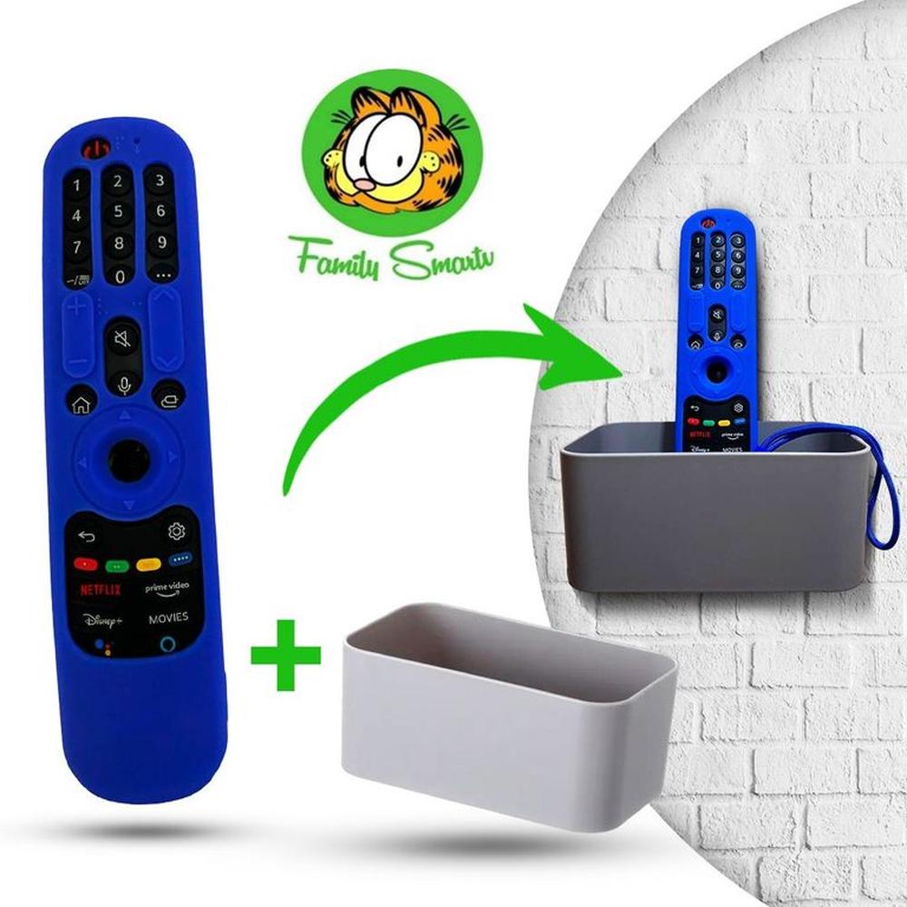 Funda Control LG Magic 2021 Protector Anticaída/ Azul + Soporte