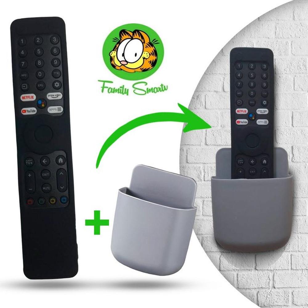 Funda para Control Tv Xiaomi XMRM-ML MI TV Q2 Negro + soporte