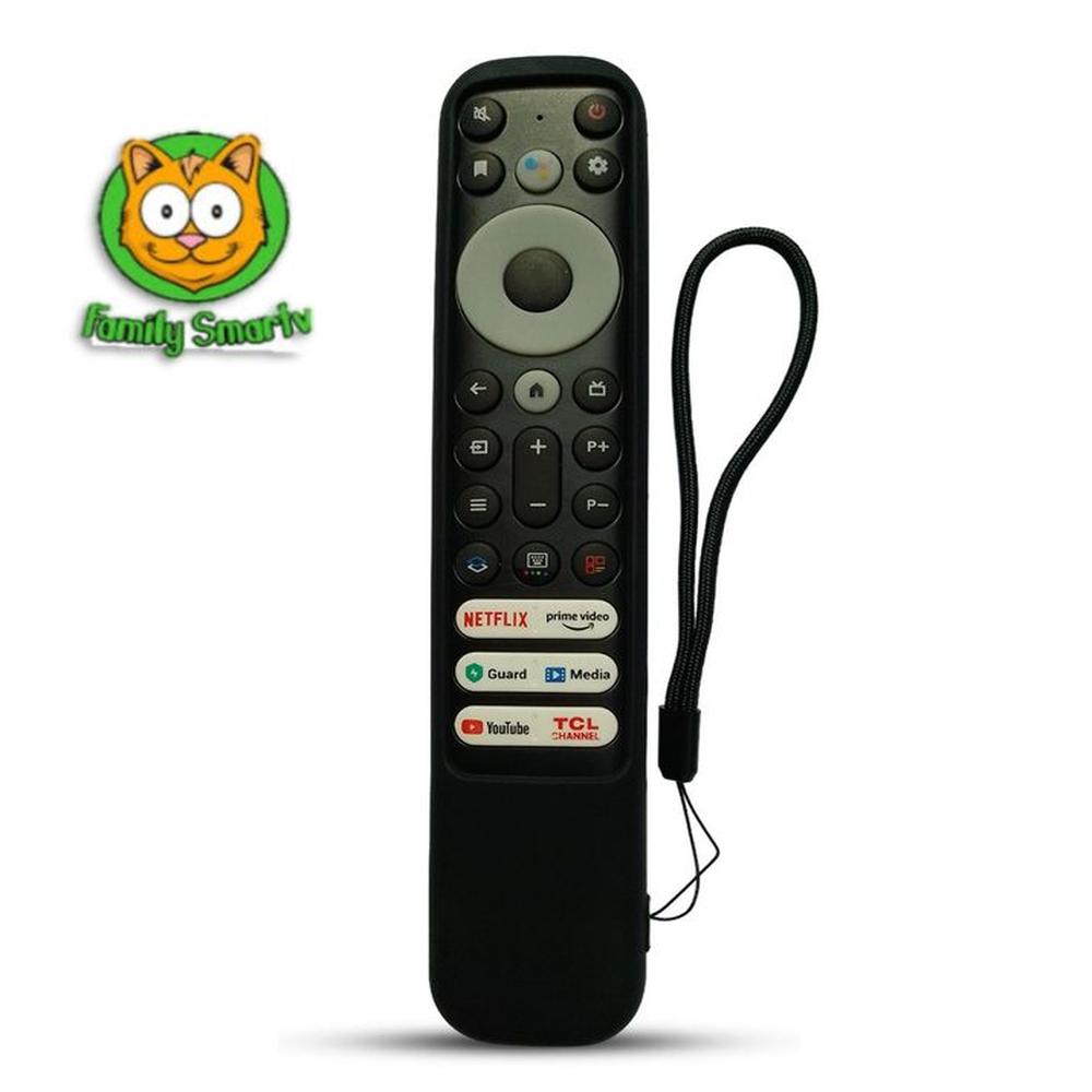 Funda de silicona para Control remoto Tcl Rc902v Negro Abierta