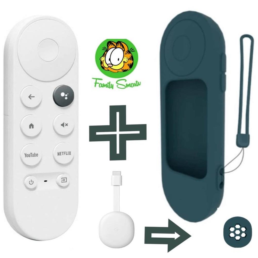Control Remoto para chromecast google tv HD Funda Completa Verde