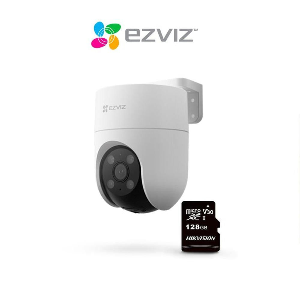 Cámara Inalámbrica WiFi PT H8C Para Exteriores Full Hd + MicroSD 128 GB - Ezviz