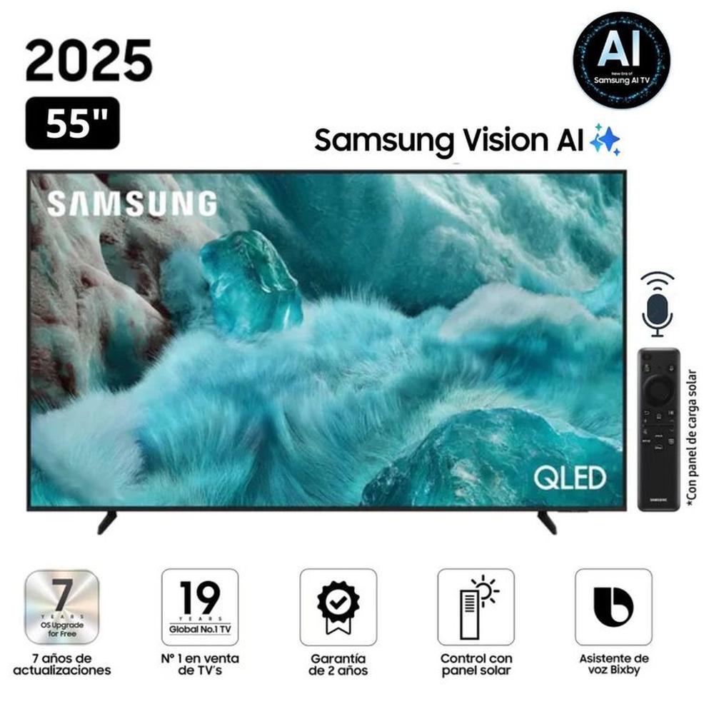 Televisor Samsung QLED 55"" Visión AI Smart TV QN55Q7FAAGXPE - Nuevo 2025