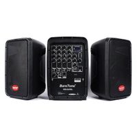 PARLANTE ACTIVO 3 EN 1 BARETONE BT-AM400P DOBLE 8? 2UHF MIC AC/DC