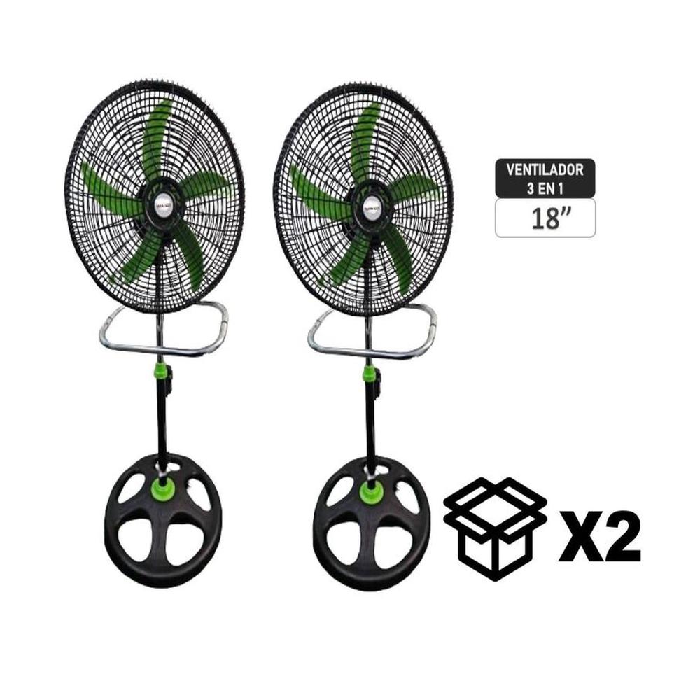 Ventilador Marykey MK-18503P 3 en 1 de 18"" 2 und. x Caja color verde