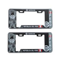 Porta Placa Modelo Europeo Perú Nissan Universal Negro