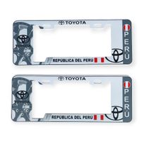 Porta Placa Modelo Europeo Toyota Perú Universal Blanco