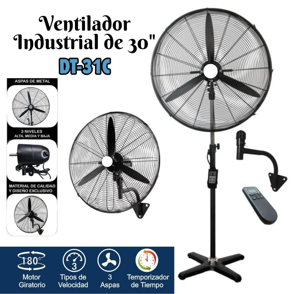 Ventilador Industrial 30"" Pulgadas 2 en 1 - 230watts