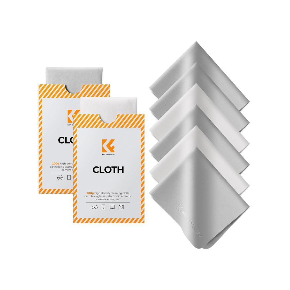 Paños de limpieza de microfibra premium, paquete de 6 paños 15x18 cm K&F Concept