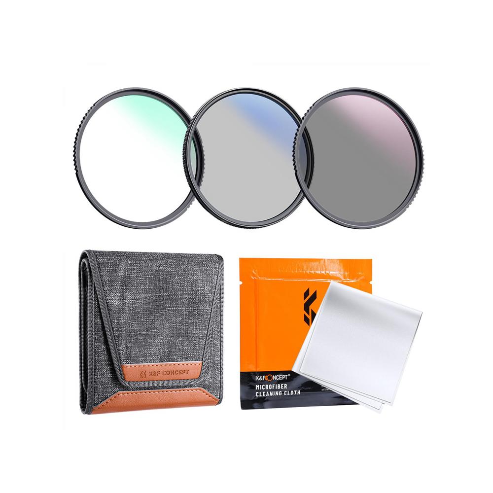 Kit de filtro UV/CPL/ND4 Serie K K&F Concept - 49mm
